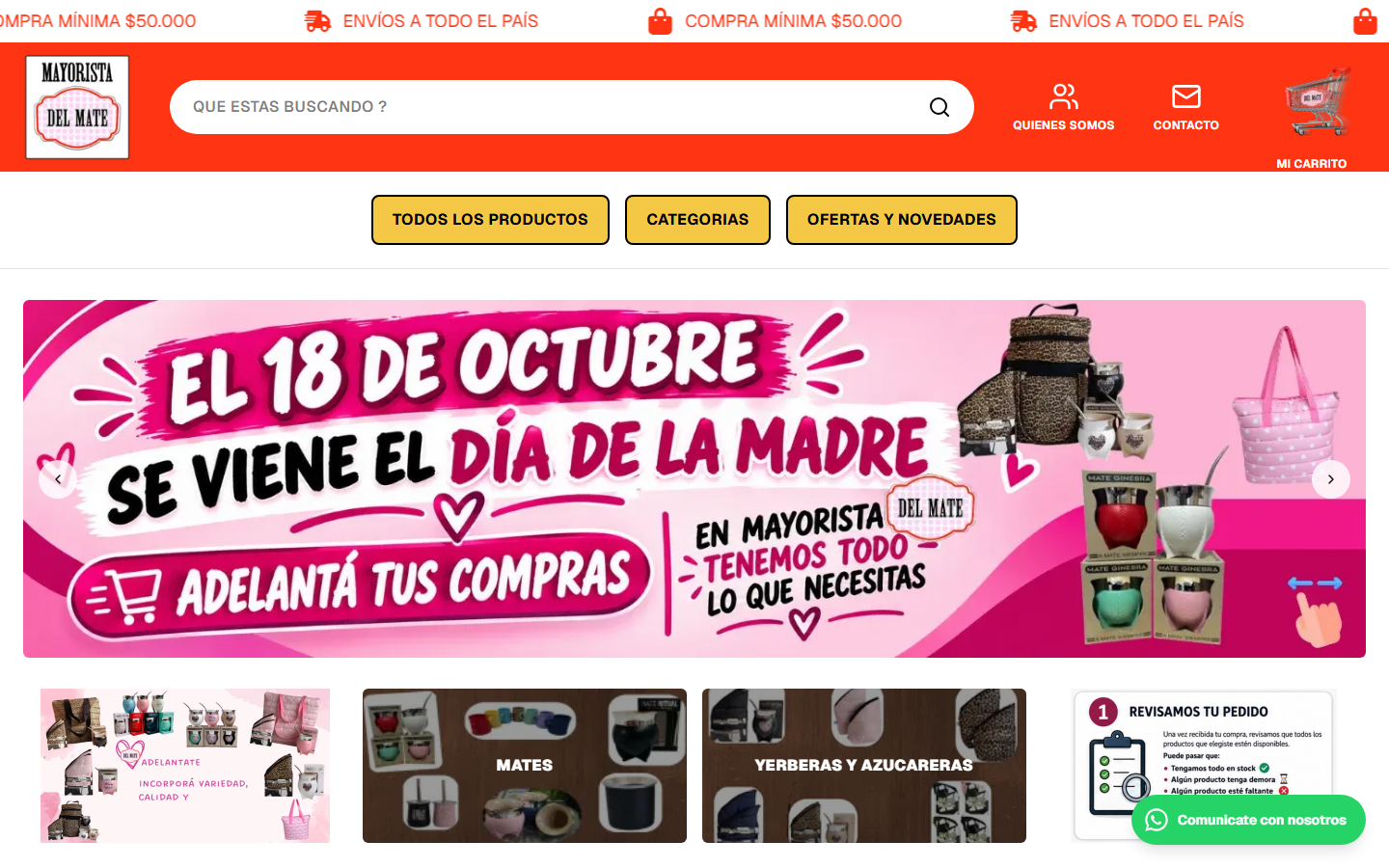 Captura de Del Mate Mayorista